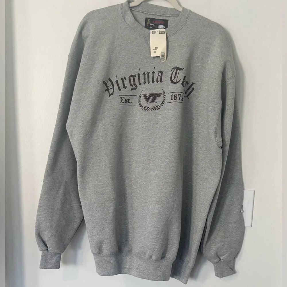Virginia Tech Vintage 90’s Collegiate Crewneck Heavy Sweatshirt XL